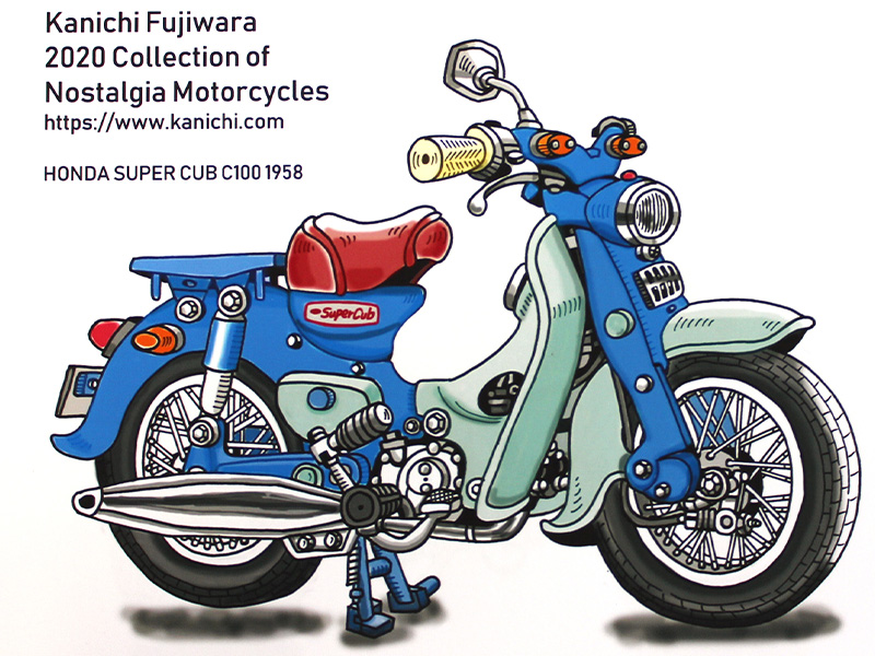 懐かしい原付バイクがイラストになったカレンダー Collection Of Nostalgia Motorcycles が販売中 バイク ブロス マガジンズ