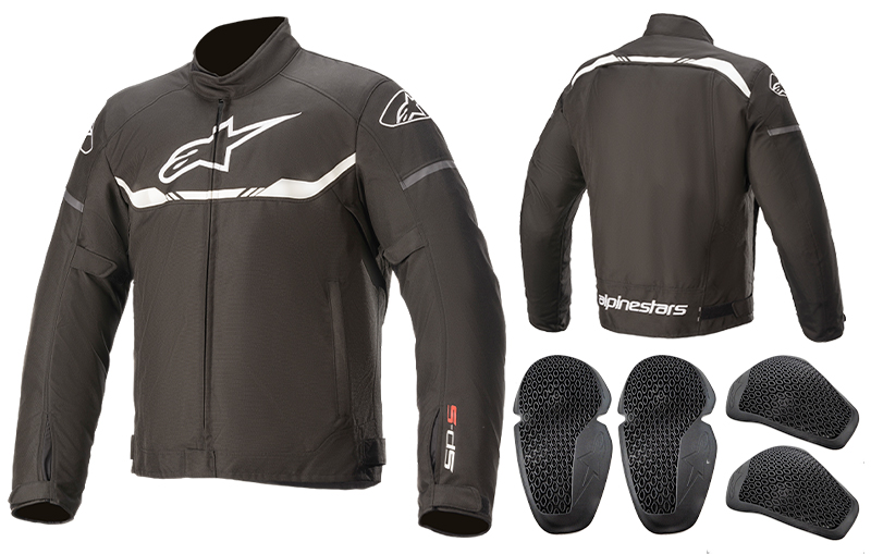 Large Black Alpinestars Men's T-SP S Waterproof Motorcycle Jacket 