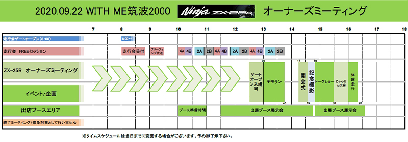 WITH ME 主催「ZX-25R オーナーズミーティング in 筑波コース2000」が9/22に開催　記事1