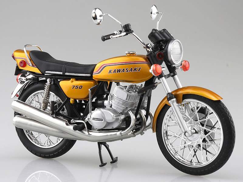 アオシマから塗装済みスケールモデル「1/12 完成品バイク KAWASAKI 750SS MACH IV（ヨーロッパ仕様）」が4月発売予定　メイン