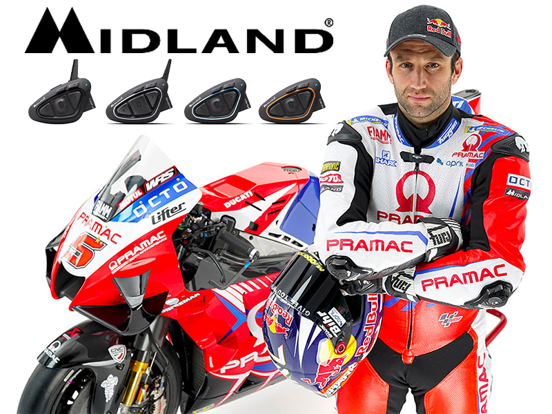 バイク用インカムの MIDLAND がヨハン・ザルコ選手と年間スポンサー契約を締結　メイン