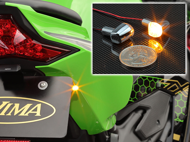 キジマの極小サイズ LED ウインカー「Nano ランプ」シリーズにクローム ...