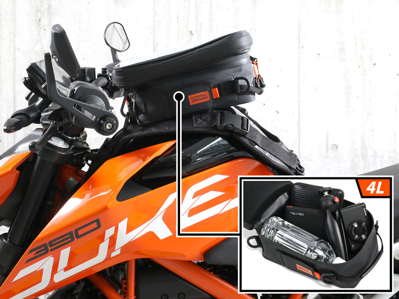 限定モデル 特大サイズ バイク タンクバッグ 大容量 18〜23L 黒 ブラック フルフェイスヘルメットも収納可能 タンクバック マグネットタイプ  ツーリング や 通勤 に