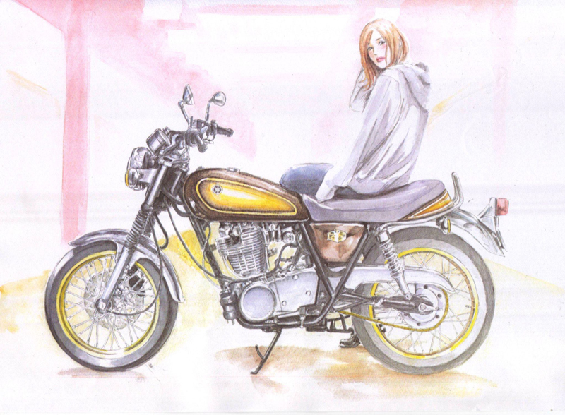 女性ライダーを描いた水彩スケッチ展「100 Motorcycles ＆ girls 展」が9/29～10/11までユナイテッドカフェで開催　記事3