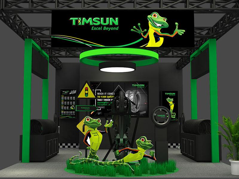 カスタムジャパンが第49回東京モーターサイクルショーにグローバルタイヤブランド「TIMSUN（ティムソン）」のブースを出展