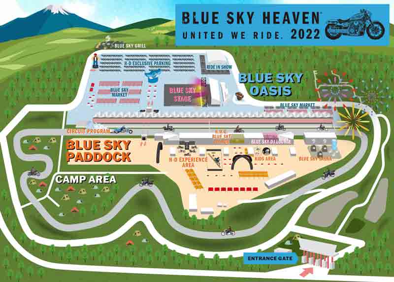 【ハーレー】バイクの祭典「BLUE SKY HEAVEN 2022／ブルースカイヘブン2022」最終タイムテーブルを発表　記事1