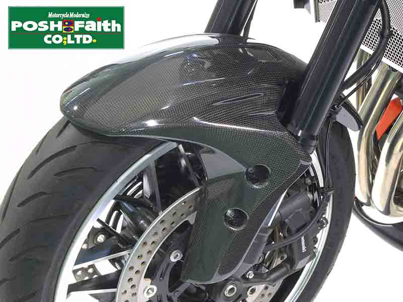 【流行商品】POSH ZZR1400/ZX-14R用　3D-TECH フロントフェンダー[カーボン]　037106-2C フロント