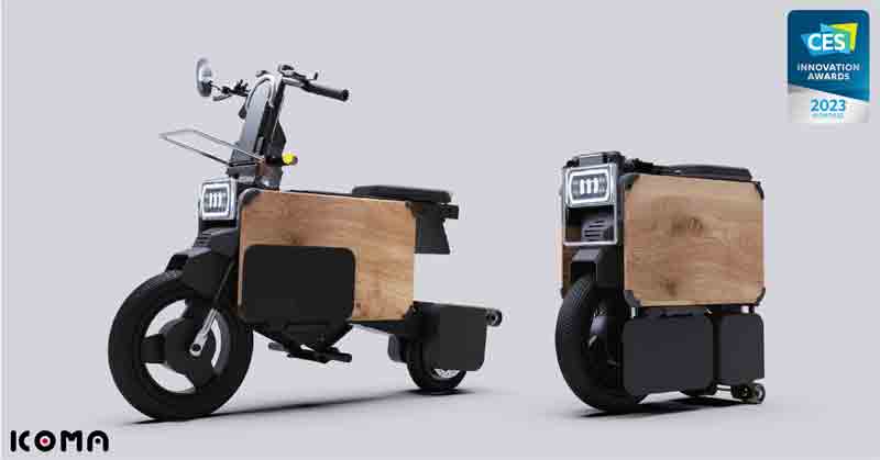 ICOMA の電動モビリティ「タタメルバイク」がアメリカで開催された家電見本市でイノベーションアワードを受賞　メイン