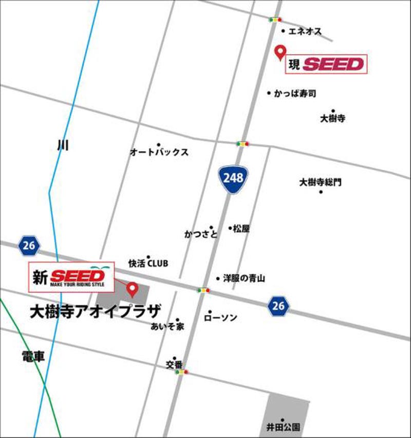 SEED岡崎が移転し新店舗「SEED岡崎SPROUT」として4/20オープン　地図
