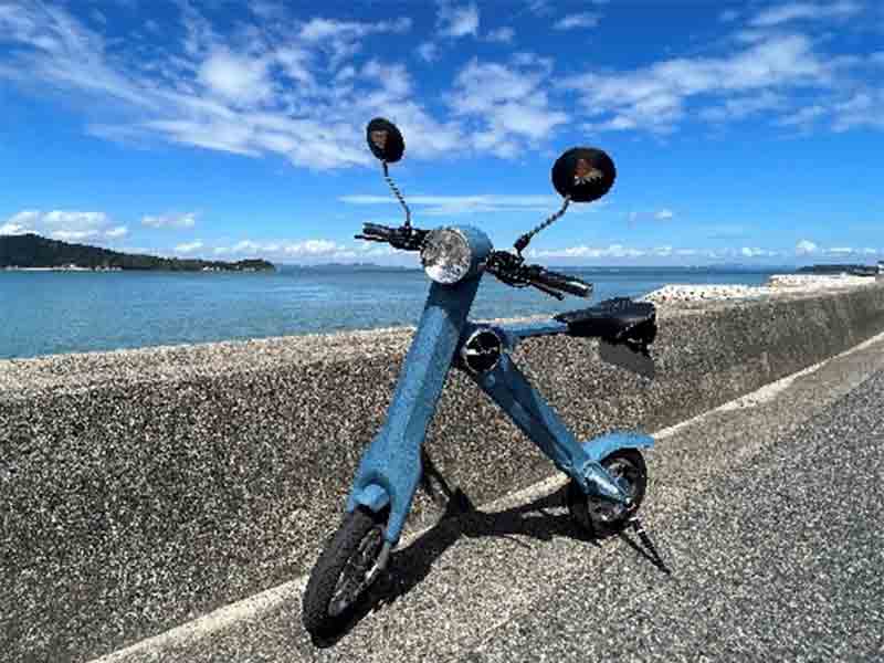 豆チャリ 青色ミニバイク 前後サスペンション付き さ 自転車 ミニ 豆