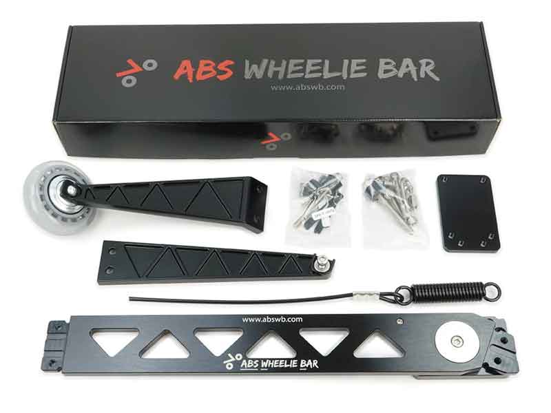 フロントアップ・ウィリー練習のアシストパーツ「SB MOTO ABS ウィリーバー BK Wheelie Bar」がラフアンドロードから発売 記事5