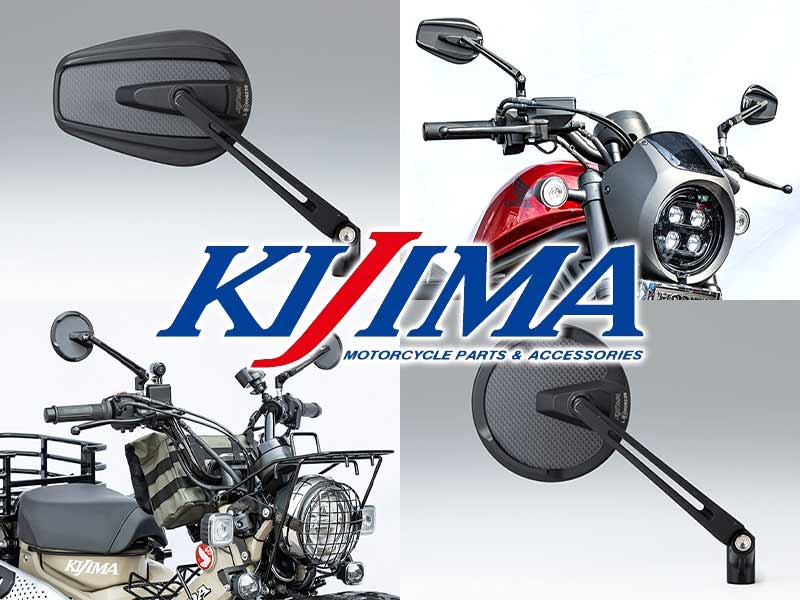 【色:ブラック】キジマ (kijima) バイク バイクパーツ ミラー TECH