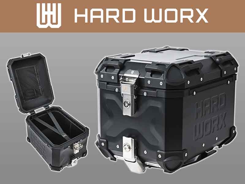 HARD WORX の縦型タイプ「アルミトップケース40L」が RIDEZ から登場！