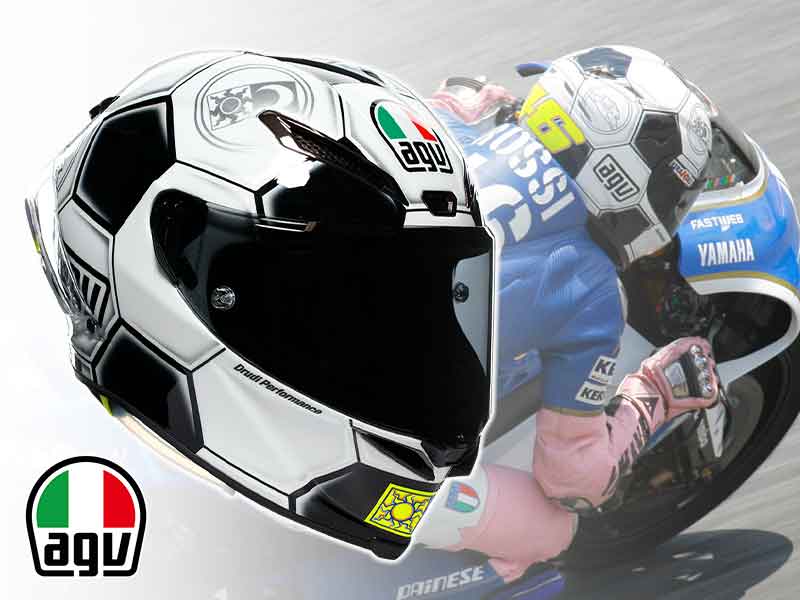 世界限定2008個！バレンティーノ・ロッシのレプリカヘルメット「AGV ...