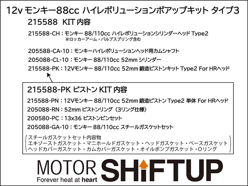 モンキー50／スーパーカブ50などに適合するシリンダーヘッド「ハイレボリューションキットタイプ3」がシフトアップから発売！(バイクブロスニュース) -  goo ニュース