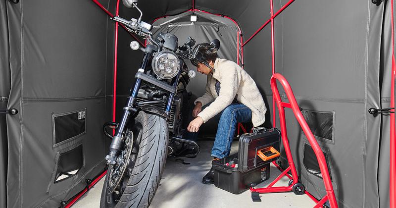 【自分だけの秘密基地】大型バイク対応・居住性に優れたGRIP