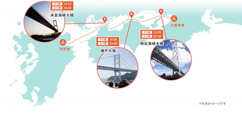 フェリーさんふらわあで行く新プラン「添乗員同行貸切バスツアー3日間」「まる得パック」が発売！ 記事1