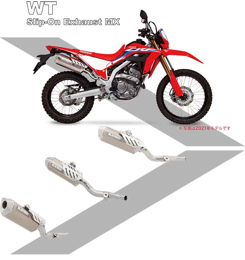 モリワキから CRF250L／Rally用「Slip-On Exhaust MX／B.R.S Front Pipe SUS／SHORT FENDER KIT」が登場！ 記事4