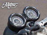 Motone のアルミダイキャスト製メーターカバー PEERLESS に新色「ブラック/ポリッシュ」が登場！（動画あり） メイン