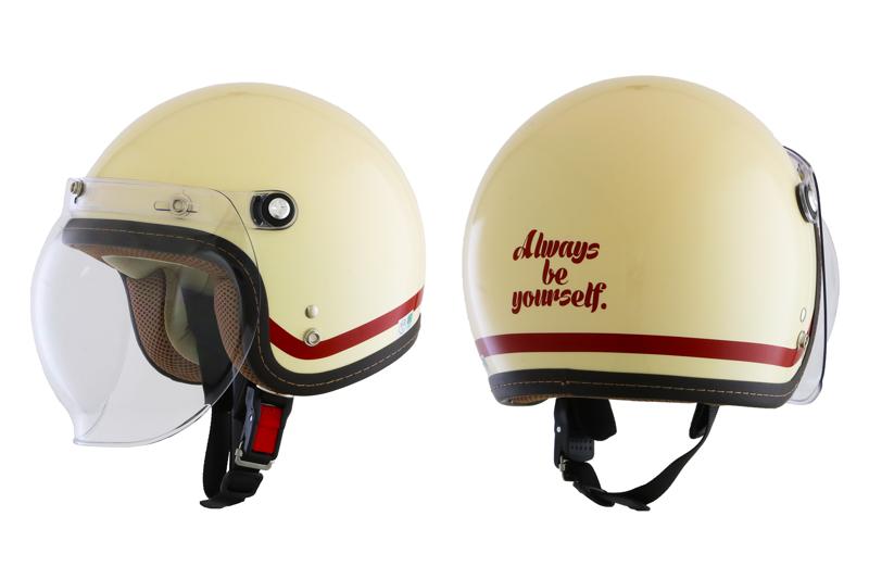 【再入荷】レトロ可愛いレディースジェットヘルメット「アイボリー/レトロレッド」が復刻して2025年6月に販売開始！【予約受付中】