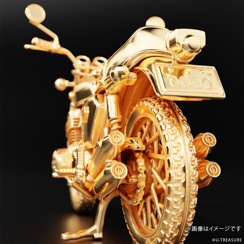 【Honda】”ナナハン”の代名詞「CB750FOUR」1969年モデルの1/24サイズ　シルバー製フィギュア。ナンバープレートにシリアルナンバーを刻印