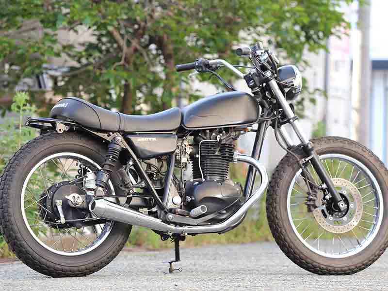 カワサキ 250TR用「メガホンマフラー」クローム仕上げ・4つのスタイルが2万円台で登場！ メイン