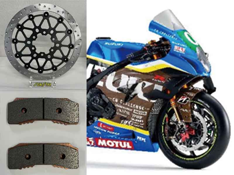 サンスターが鈴鹿8耐で「スズキCNチャレンジ」に新仕様のブレーキディスク・パッドを提供／CO2削減と制動性能を両立 メイン