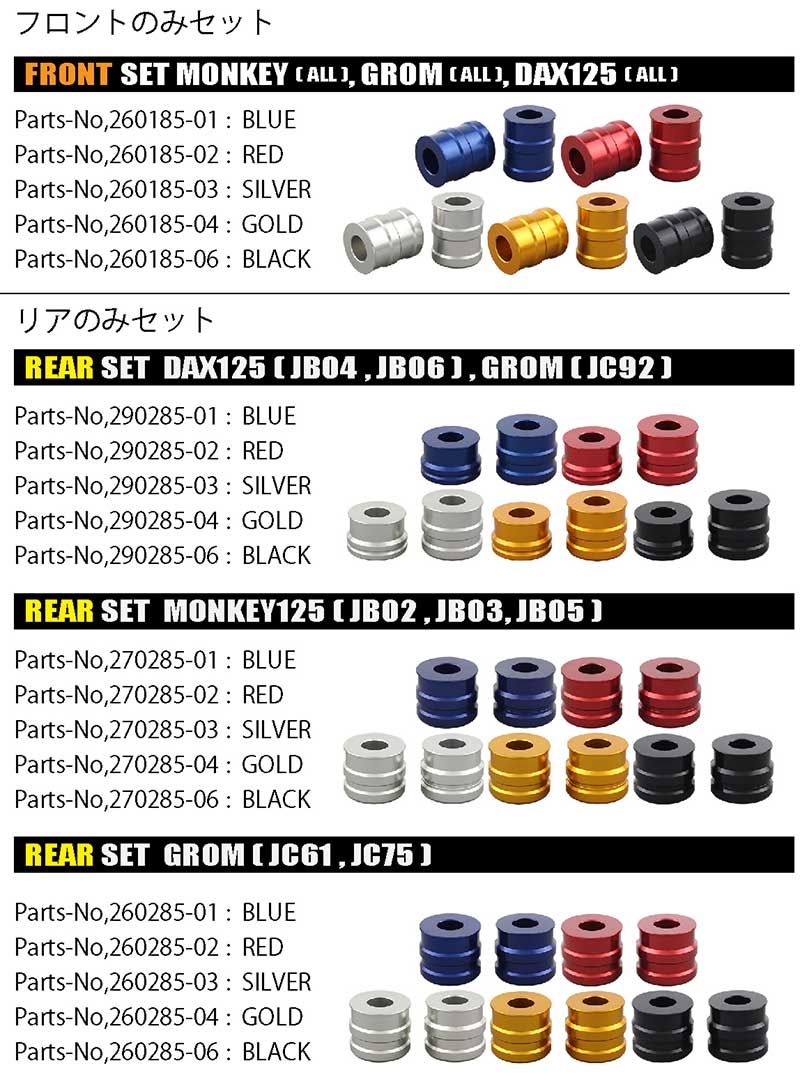 ホイール脱着がスムーズに！ 5色展開で足元彩る「アクスルカラー」がシフトアップから発売 記事4