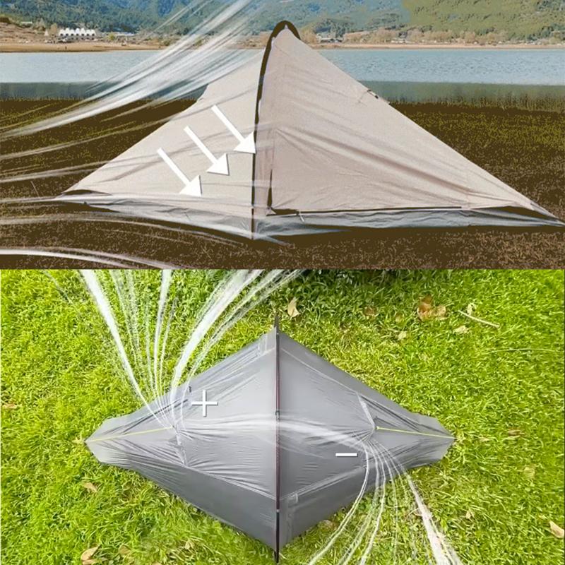 超軽量650g！片手サイズから簡単設営60秒！最大風速40m/sの暴風にも耐える究極の全天候型バッグinテント！畳めばコンパクトサイズ