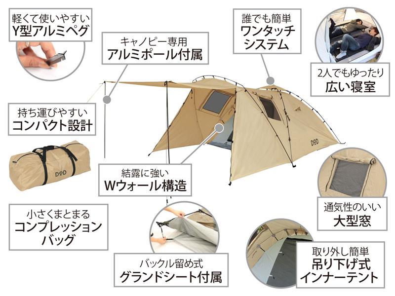 女子キャンプや夏フェスで大活躍！バイクに積めるほどコンパクトなワンタッチテント『ライダーズタンデムテント』