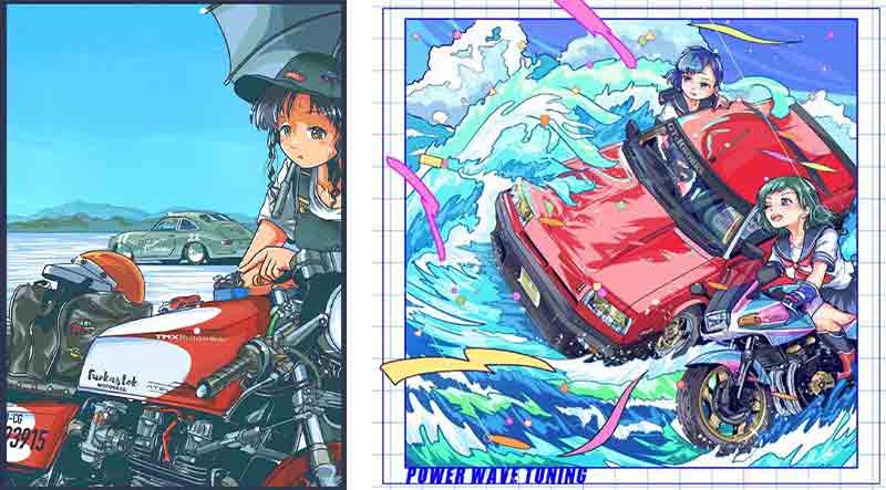 イラストレーター すらくす氏の展示会「ЯokuSoku」がユナイテッドカフェ宮ケ瀬で9/3～15まで開催 記事2