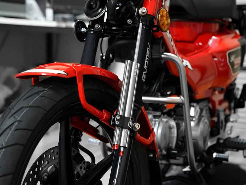 18段階調整可能な高性能ダンパー採用／CT125 ハンターカブ用「EVATEK × PROFENDER フロントフォークダンパーキット」が発売！ 記事1
