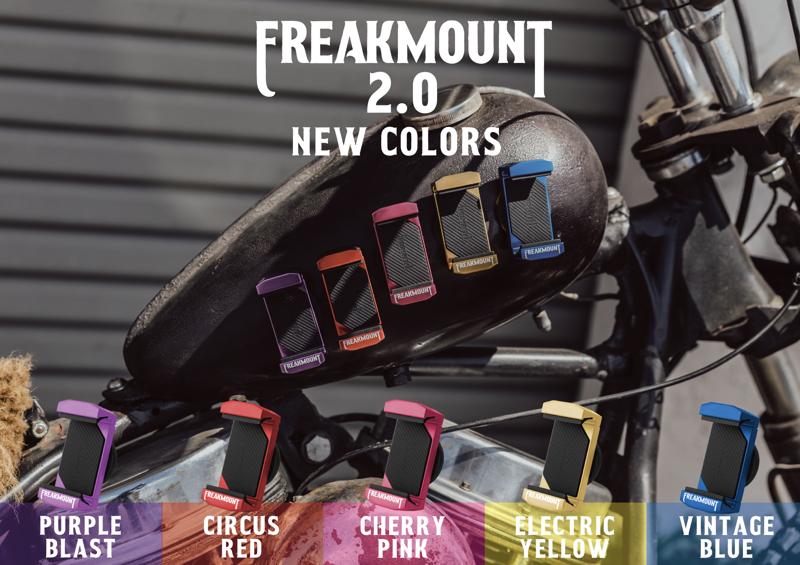 超強力マグネット式バイク用スマホホルダーの新型『FREAKMOUNT2.0』に全5色のカラーラインナップ追加！