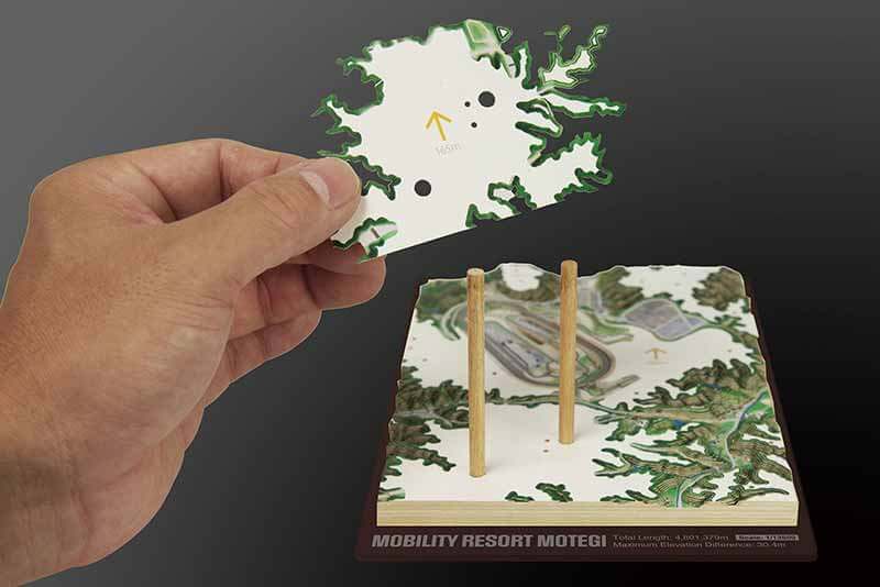 モビリティリゾートもてぎ＆スポーツランドSUGO の「紙で作る立体地形図キット」が9/5発売！ 記事3