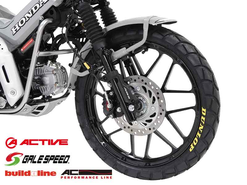 アクティブが CT125ハンターカブ用足回りパーツ提案／アルミ鍛造ホイール専用キャリパーサポートが新登場 メイン