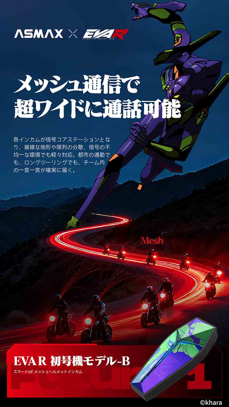 バイク用インカム ASMAX × エヴァレーシングがコラボ「EVA R モデル」がカスタムジャパンから発売!(動画あり) 記事8