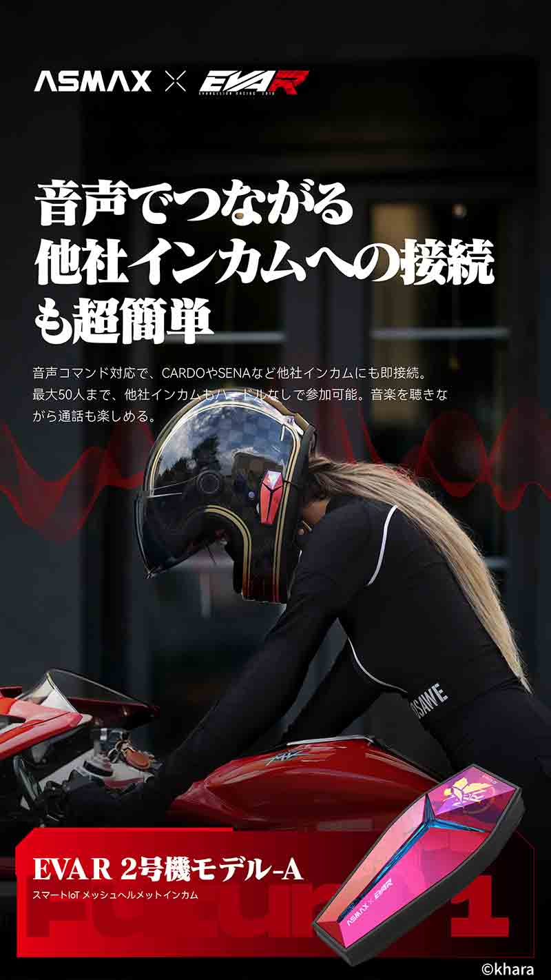 バイク用インカム ASMAX × エヴァレーシングがコラボ「EVA R モデル」がカスタムジャパンから発売!(動画あり) 記事6