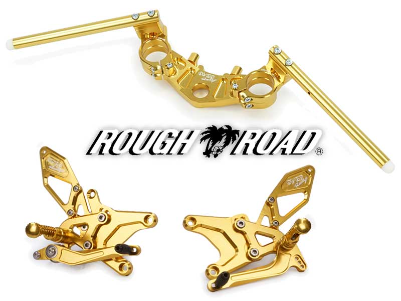 オーヴァーレーシング×ラフアンドロードの Z900RS用カスタムパーツ登場! ゴールドカラーの「バックステップ&スポーツライディングハンドルキット」 メイン