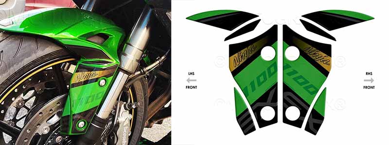 モトグラフィックスの Ninja1100SX(25/26)用ボディパッド4種がネクサスから発売! 記事4