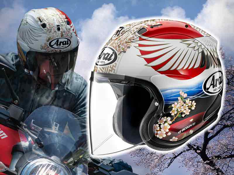 アライヘルメットから「VZ-RAM TSUBASA」が2月下旬発売！ YFデザイン監修、鶴が舞う和風グラフィック採用 メイン
