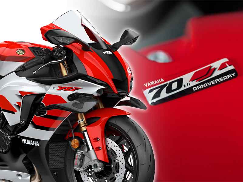 【ヤマハ】スーパースポーツ「YZF-Rシリーズ」5機種に70周年記念モデル登場! RD56 着想のカラー・特別装備を採用 メイン