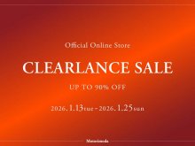 1/25まで！ 最大90％オフの「クリアランスセール」がモトーリモーダ公式オンラインストアで開催中 メイン