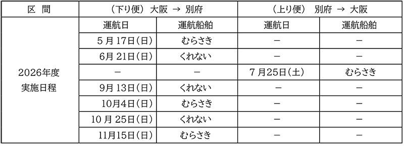 フェリー さんふらわあ くれない・むらさきで行く 2026年度「昼の瀬戸内海カジュアルクルーズ」の運航が決定！ 記事1