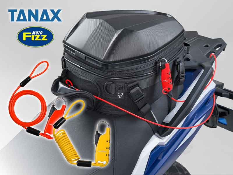 シートバッグの盗難対策に! タナックスから「車載バッグ専用ワイヤーロック」2タイプが登場 メイン