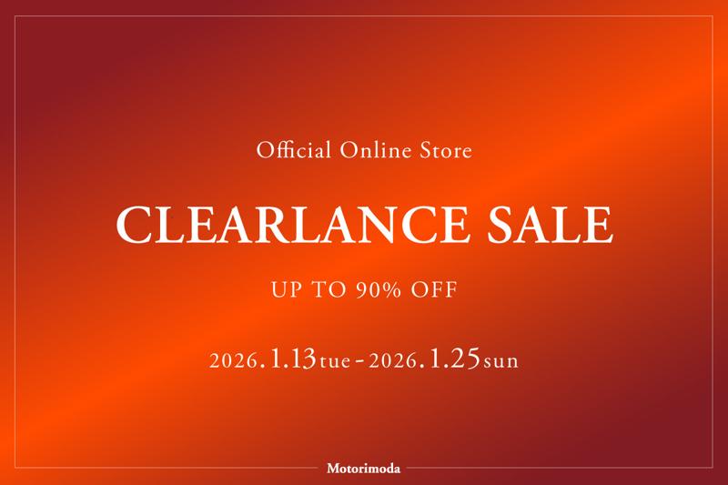 Motorimoda公式オンラインストアにてクリアランスセール開催中