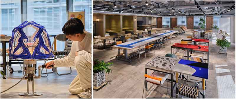 ヤマハの鍛造部品が、エンジンが家具に！ バイク部品を使った家具を船場が制作 記事1