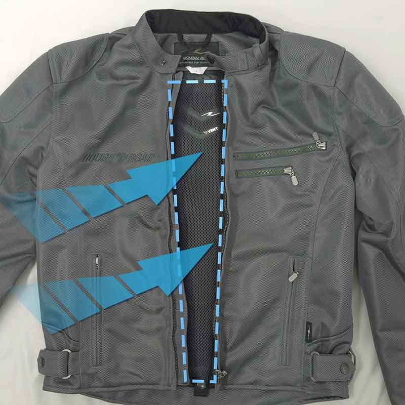 バックエンブレムが映えるシックな一着「ライディングZIPメッシュジャケットEM」がラフアンドロードから発売 記事5