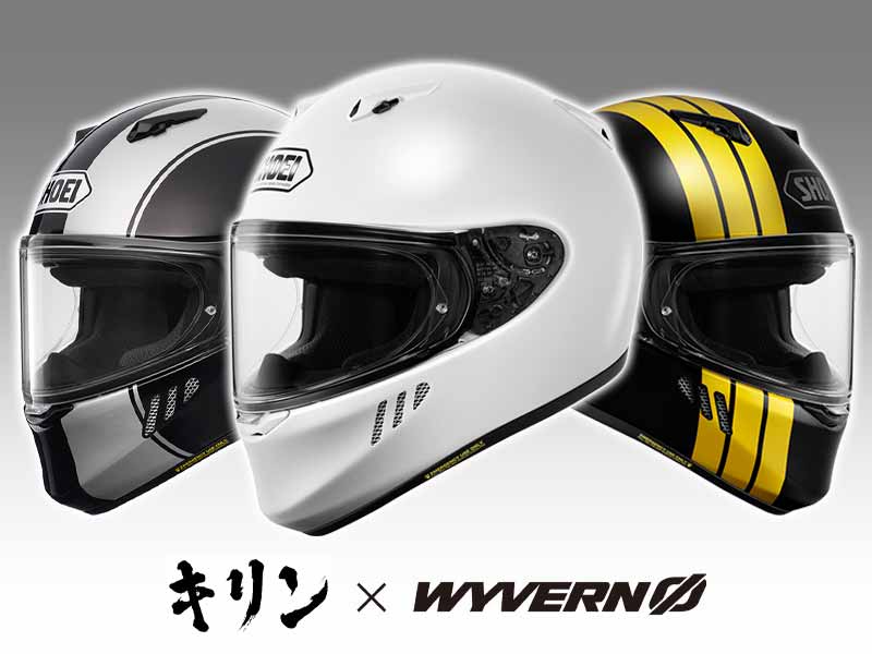 バイク漫画「キリン」コラボモデル！ ショウエイから「WYVERN Ø KIRIN MODEL」3種が受注期間限定で登場 メイン