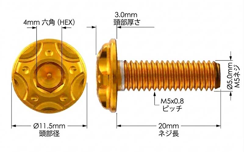 フロントフェイスを格上げする「ビレット スクリーンボルト」がポッシュフェイスから発売 記事9