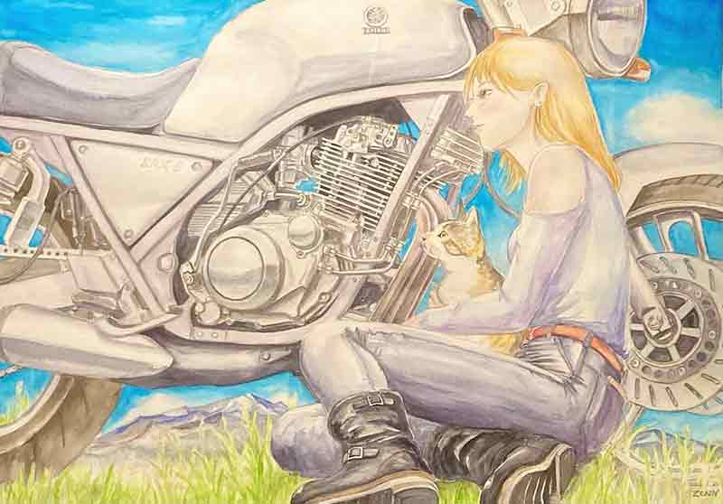 ZONN氏によるイラスト展「ZONN’s Motorcycle Journey vol.4展」がユナイテッドカフェ宮ヶ瀬で4/29より開催 記事1